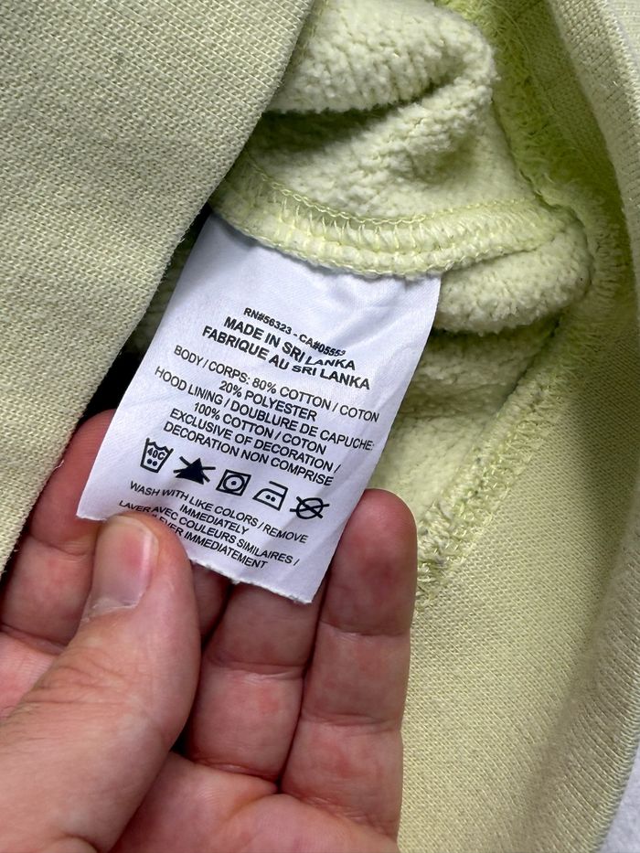 Pull Hoodie Nike jaune pastel homme taille M sweat à capuche logo brodé 02825 - photo numéro 9