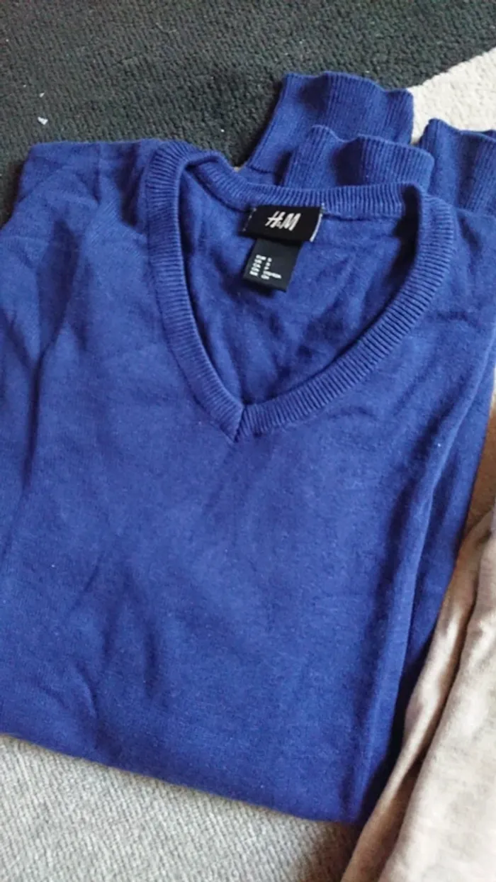 Lot de 3 pull col V homme - photo numéro 2