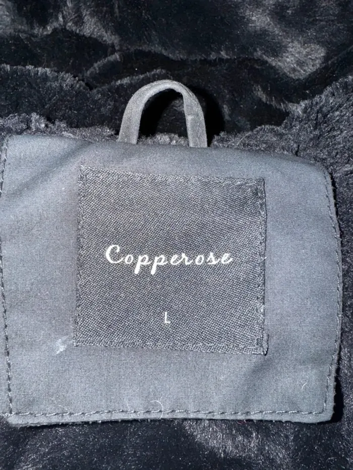 Long manteau Copperose en fausse fourrure, taille L - photo numéro 3
