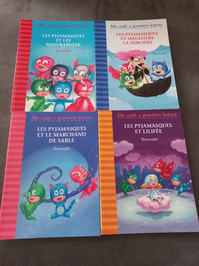 Lot 4 livres premières lectures folio cadet cp ce1 les pyjamasques - photo numéro 1