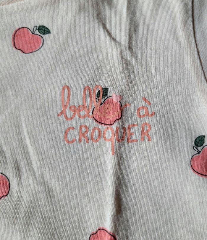 Pyjama léger motif pommes taille 3 ans - photo numéro 2