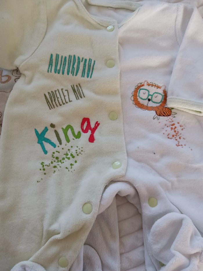 Lot de 3 pyjamas 1 mois - photo numéro 4