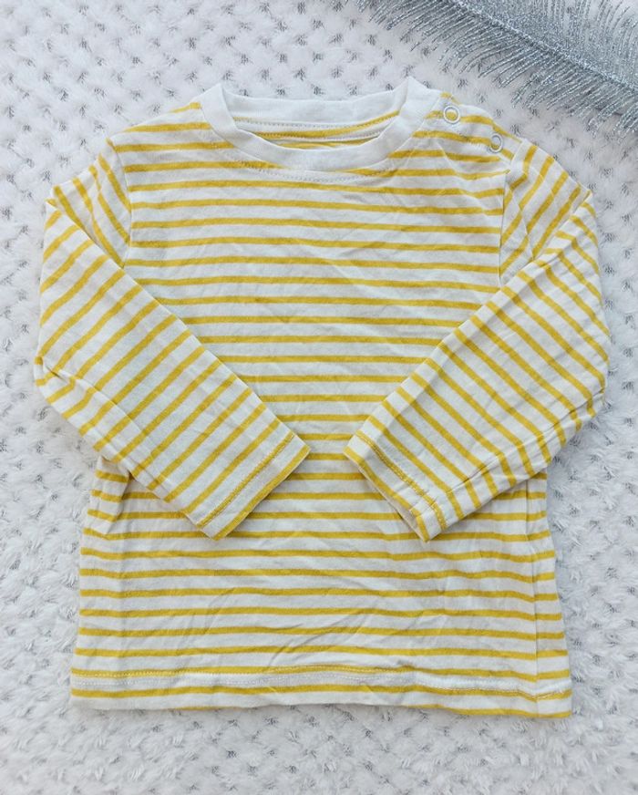 🔸 Tee-shirt Manches Longues Rayé Garçon - Mini Liberto 6 Mois🔸 - photo numéro 2