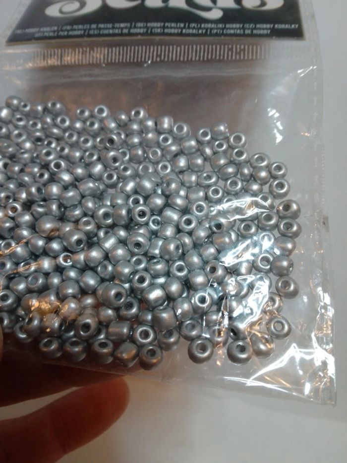 Perles de loisirs gris argent - photo numéro 3