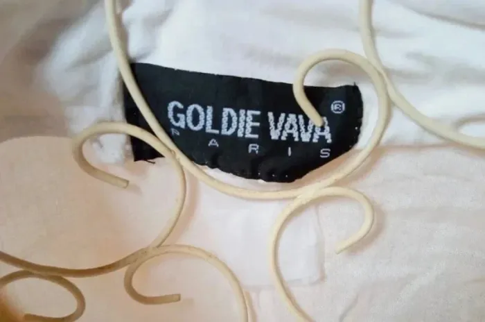 Blouse bleu marine et blanche manches longues 36 S Goldie Vava Paris - photo numéro 2