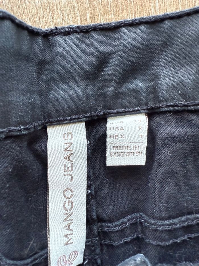 Pantalon noir slim luisant mango taille 34 XS - photo numéro 4