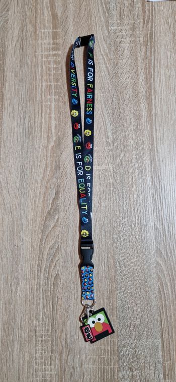 Tour de cou / porte-clé motif coloré Elmo