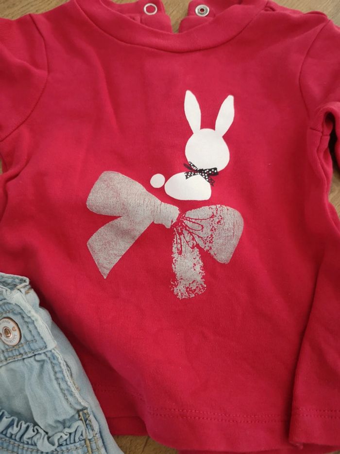 Salopette en jean clair et fine 3 mois - photo numéro 2