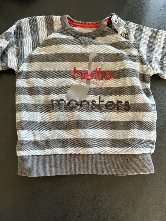 Pull gris obaibi 23 mois - photo numéro 2