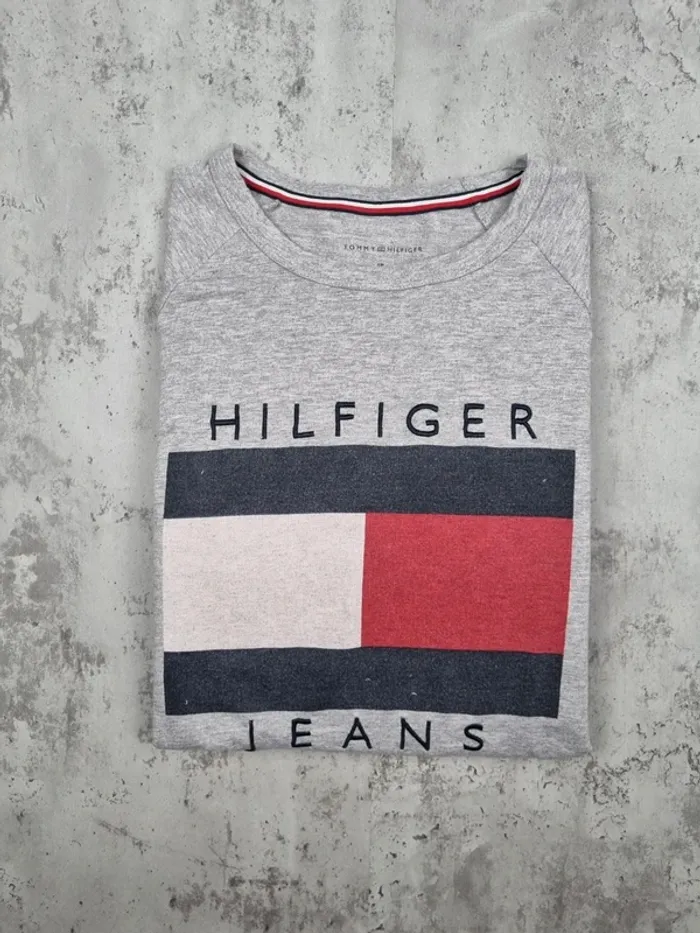 Sweat Tommy Hilfiger gris – Taille S/36 Femmes - photo numéro 2