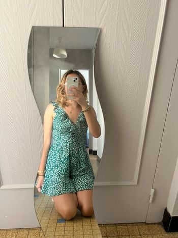 Combi short fleuris