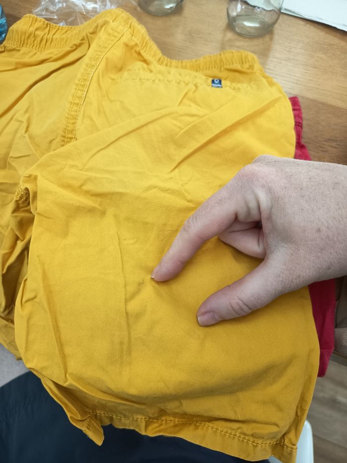7 ans Bermuda slim en toile unie short garçon jaune moutarde - photo numéro 7