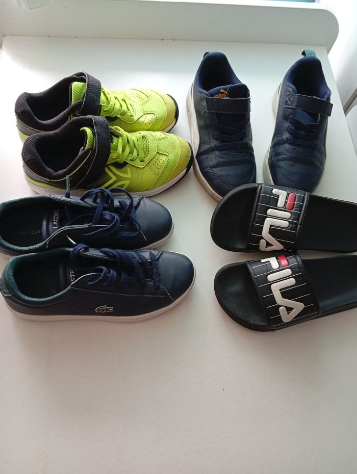 Lots de baskets et claquettes taille 34