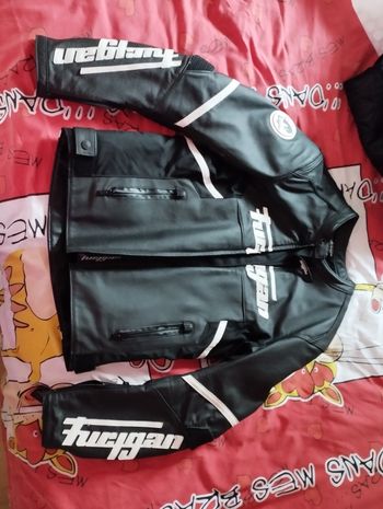 Blouson moto cuir taille s