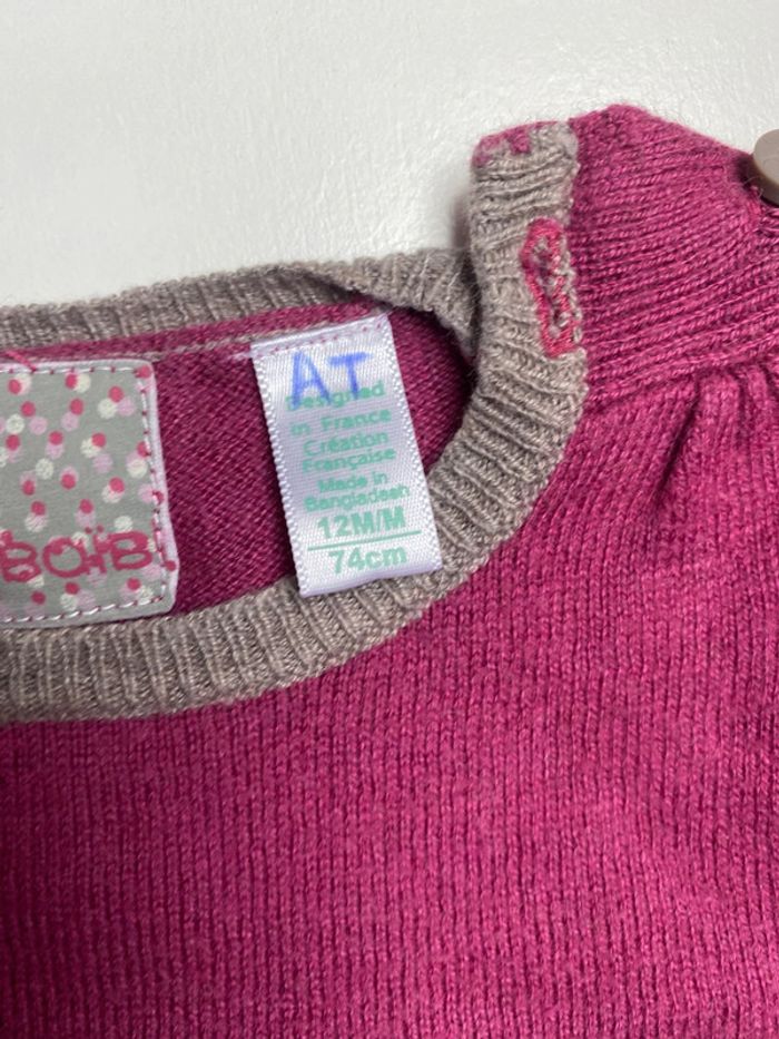 Robe avec sous pull assorti obaibi 12 mois - photo numéro 2