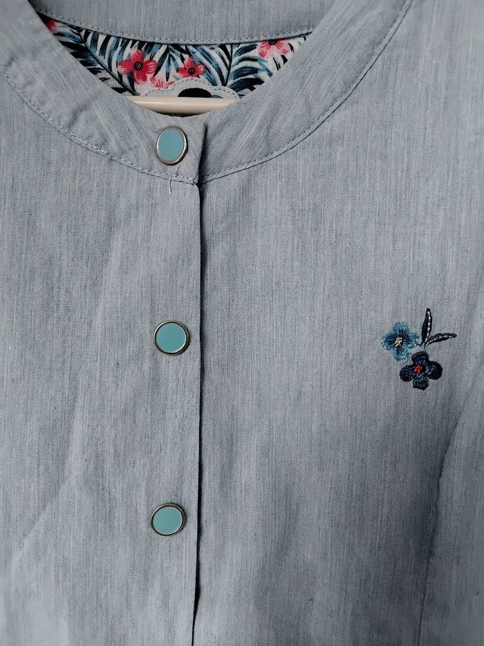 Veste Bleue Fleurs 6 ans Fille Sergent Major 🩵 - photo numéro 3