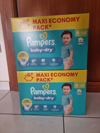 Taille 6 pampers lot de 2