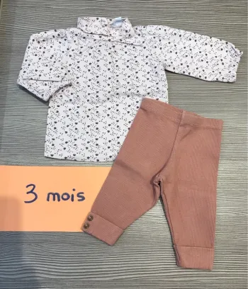 Ensemble printemps fille 3 mois