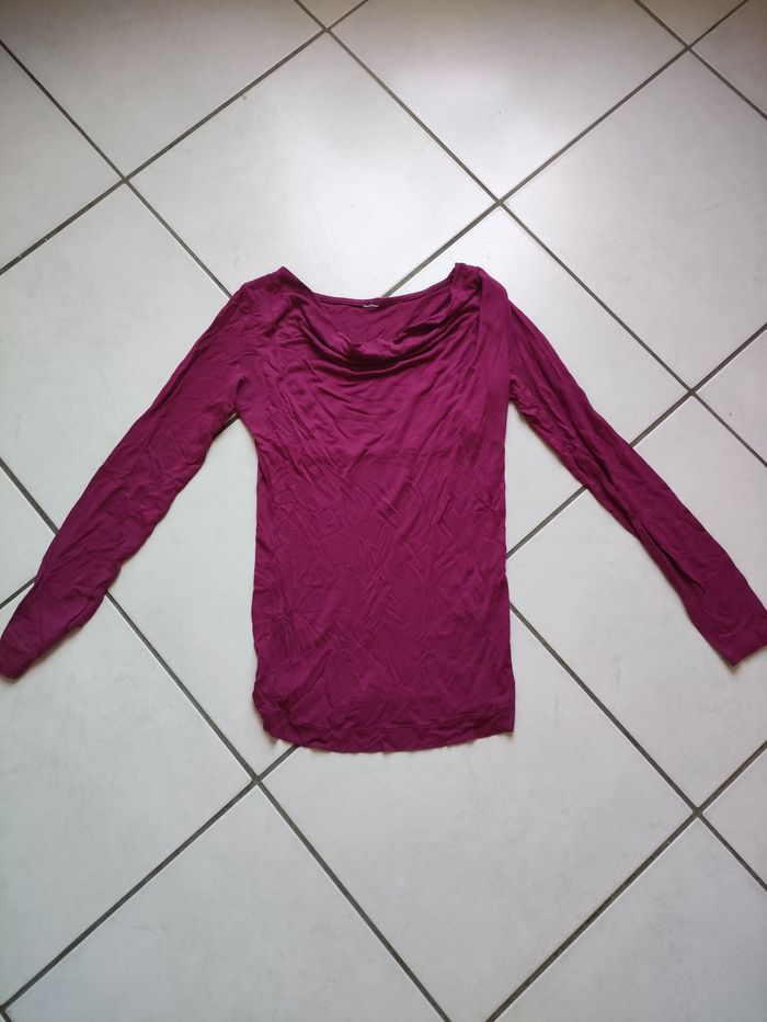 Haut manches longues femme rose fuchsia taille 36