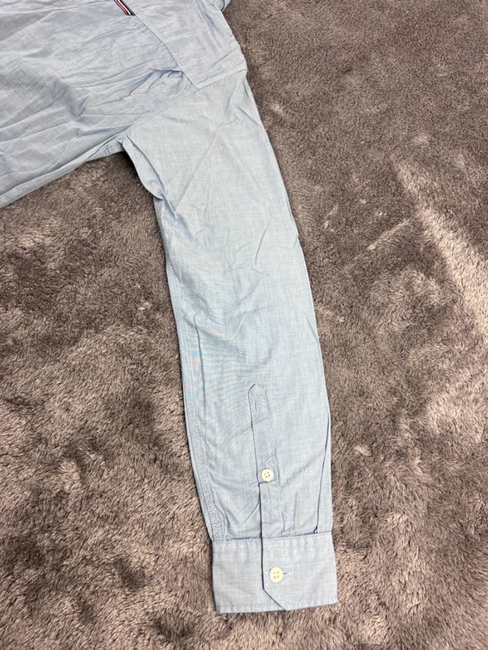 Chemise bleu clair Tommy Hilfiger 100% coton Regular Fit logo brodé Taille S - photo numéro 17