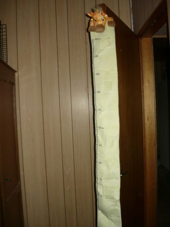 Toise en tissu girafe