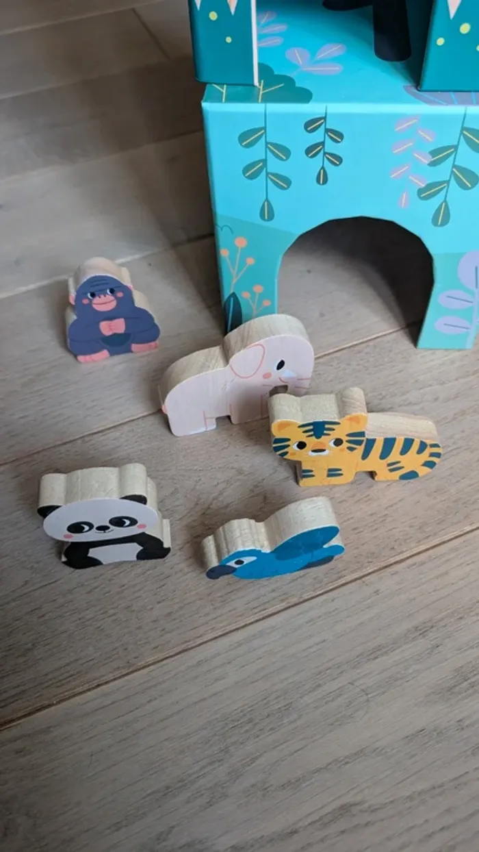 Jeux pyramide et figurines animaux janod - photo numéro 2
