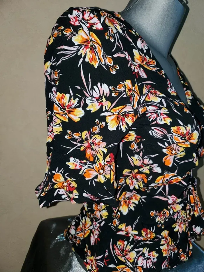 haut blouse chemise florale femme taille 36 H&M - photo numéro 3