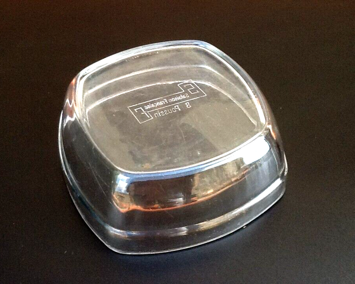 Années 1970 Plat Arcoroc Verre transparent SF (Salaison Française) B Poussin - photo numéro 3