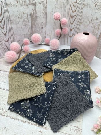 Lingettes démaquillante lot de 8 lavable et réutilisable en éponge coton lot de 8