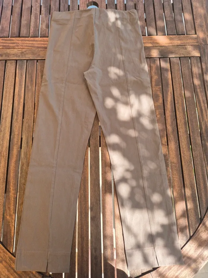 Pantalon stretch marron T.38 - photo numéro 3