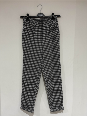 Pantalon à carreaux Noir/Blanc - 38