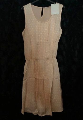 Robe courte sans manche imprimé étoile T42