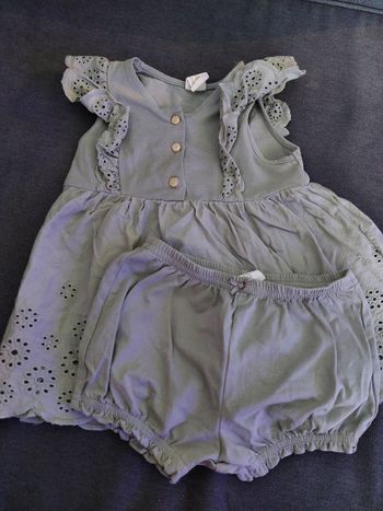 Robe + bloomer 4-6 mois