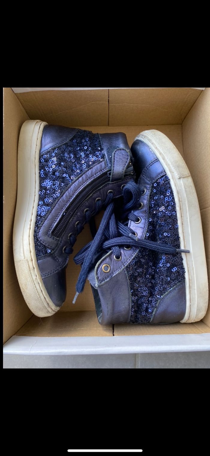 Basket pailleté bleu nuit Taille 31 - photo numéro 9