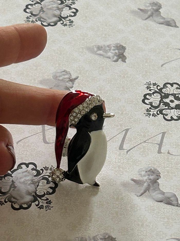 Broche, pingouin de Noël - photo numéro 2