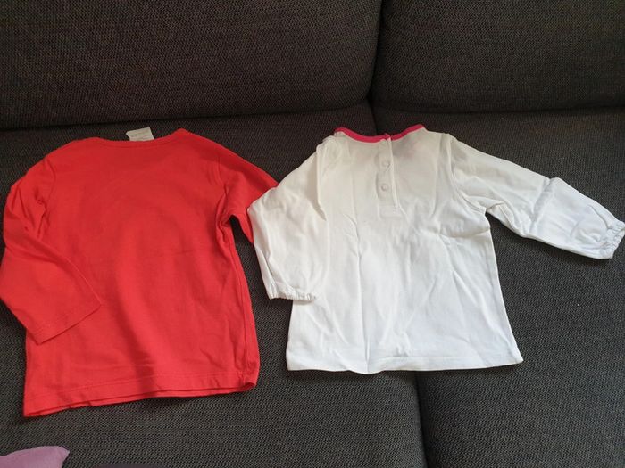 Lot de 2 pulls fins , t-shirts à manches longues fille 1 an - photo numéro 3