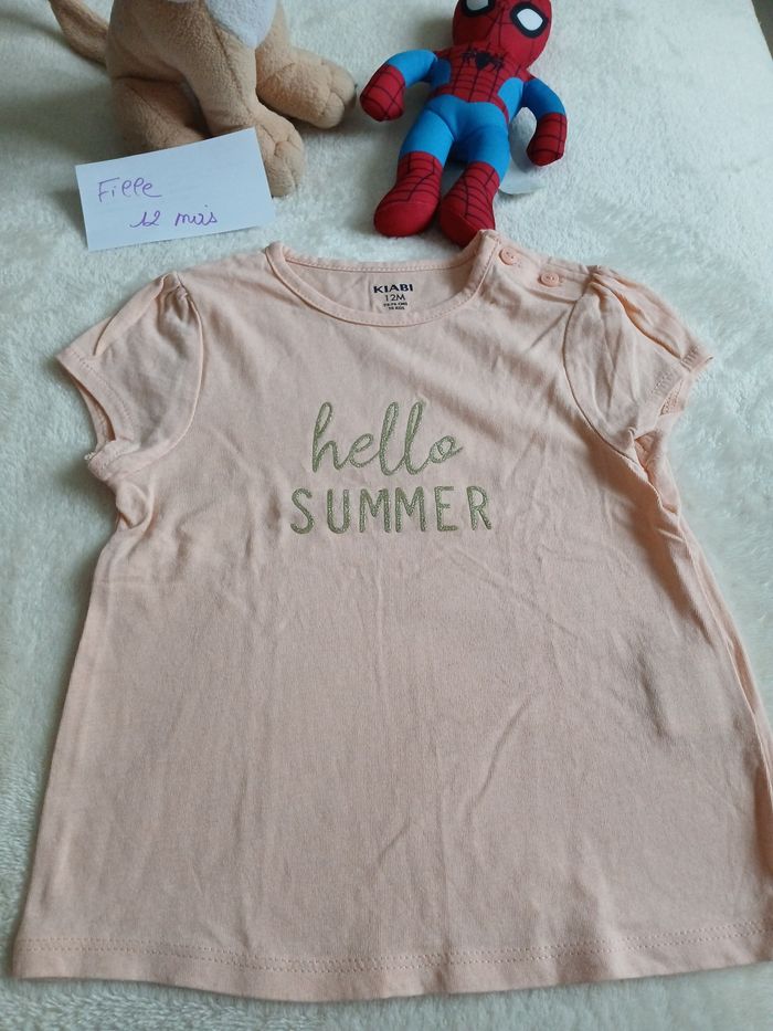 Tee shirt manches courtes kiabi 12 mois tres bon état - photo numéro 5