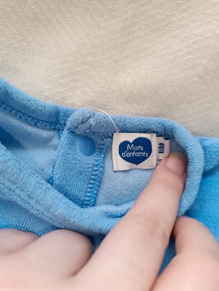 đ pyjama Ă©pais bleu mon petit chat 6 mois đ - photo numĂ©ro 3