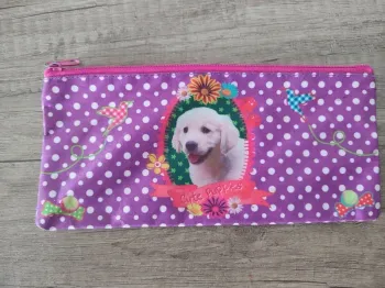 Trousse d'école avec un labrador ( chien ) " Cute puppies "