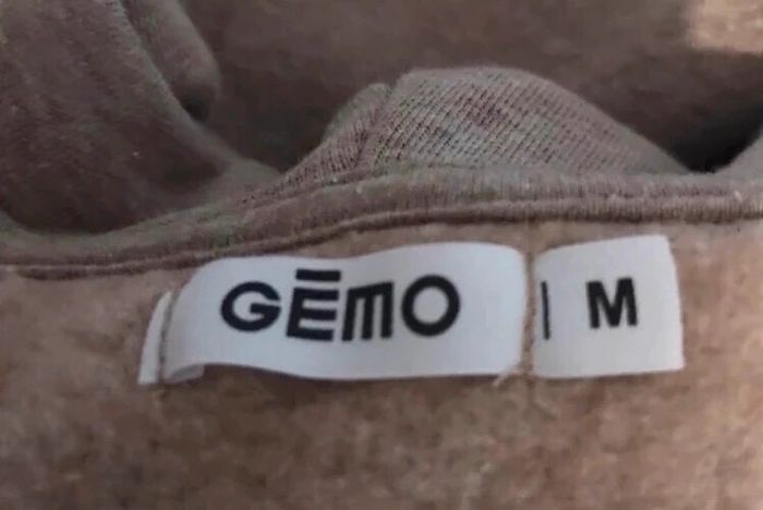 Haut top femme Gemo manche longue à capuche beige taille M - photo numéro 3