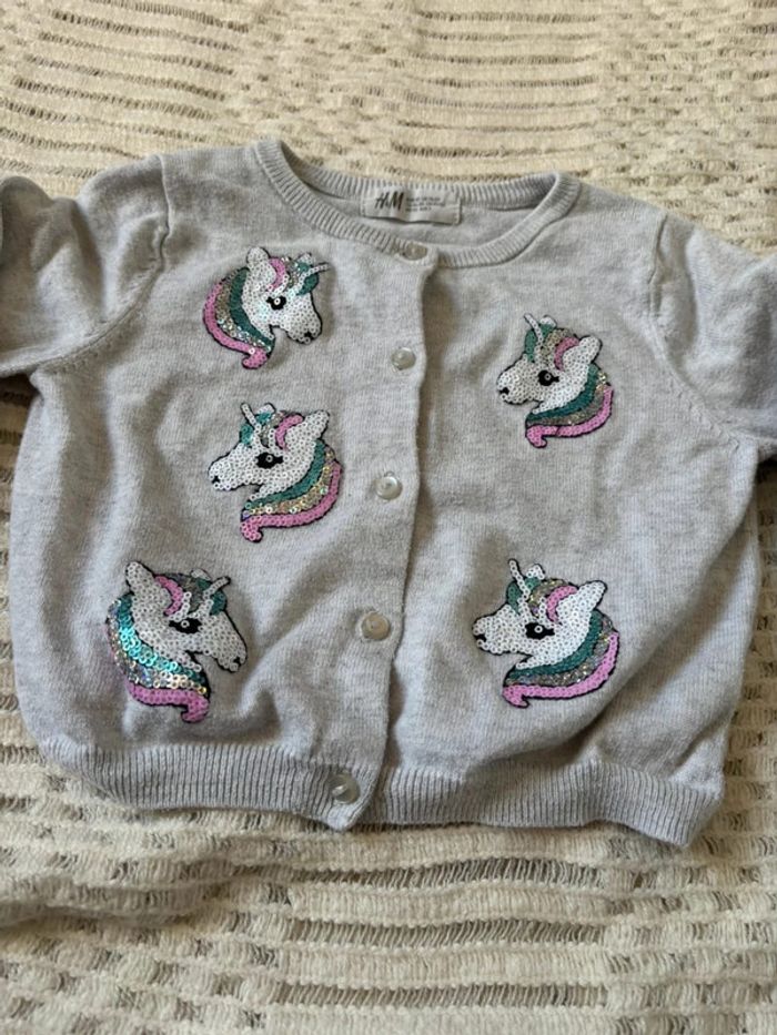 Gilet fille licorne 2 ans H&M - photo numéro 3