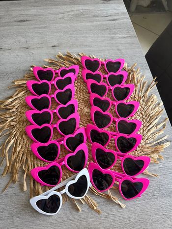 Lot 16 paires de lunettes cœur idéal evjf mariage Photobooth anniversaire