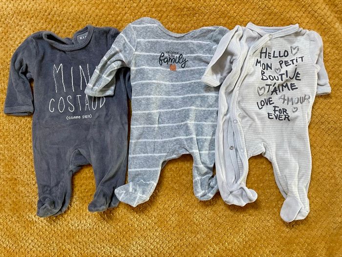 3 pyjamas polaires 1 mois