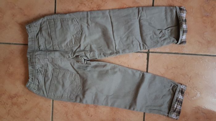 Jeans à revers fille 4 ans beige Cyrillus - photo numéro 3