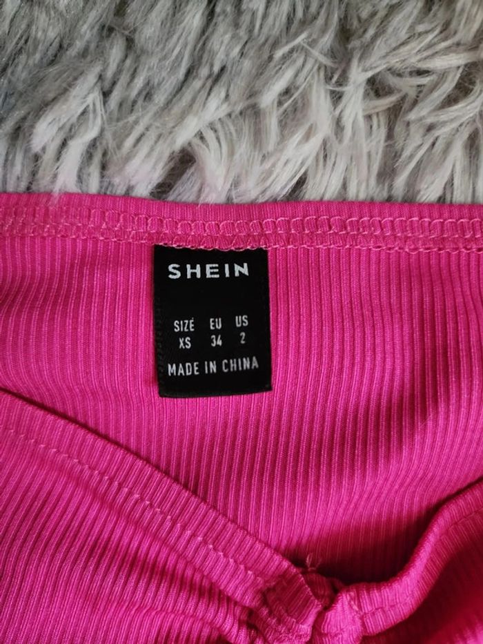 🌸Croptop Shein manches bouffantes transparentes Taille 34🌸 - photo numéro 8