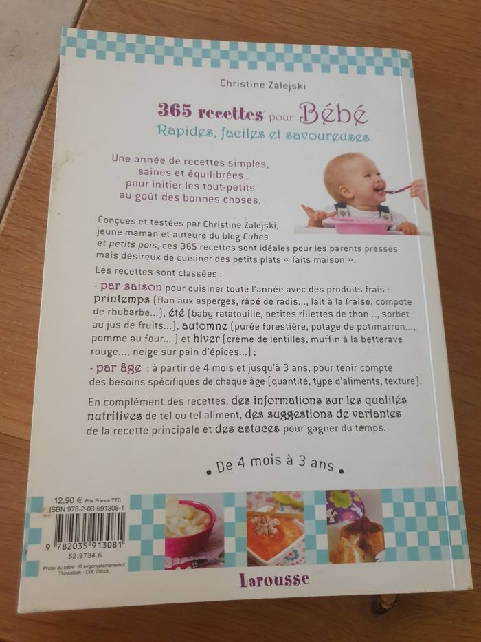 Lot de 4 livres recettes bebe de 4 mois à 3 ans - photo numéro 2