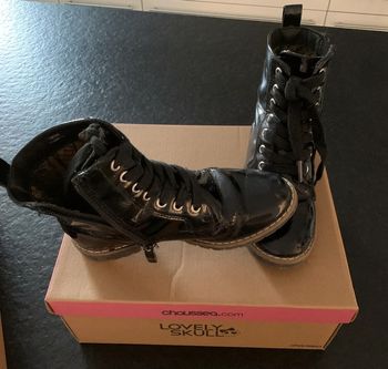Bottines vernis noir