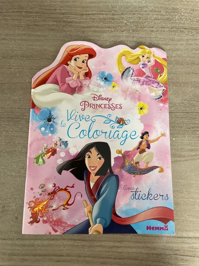 Joli livre de coloriage et stickers Princesse Disney