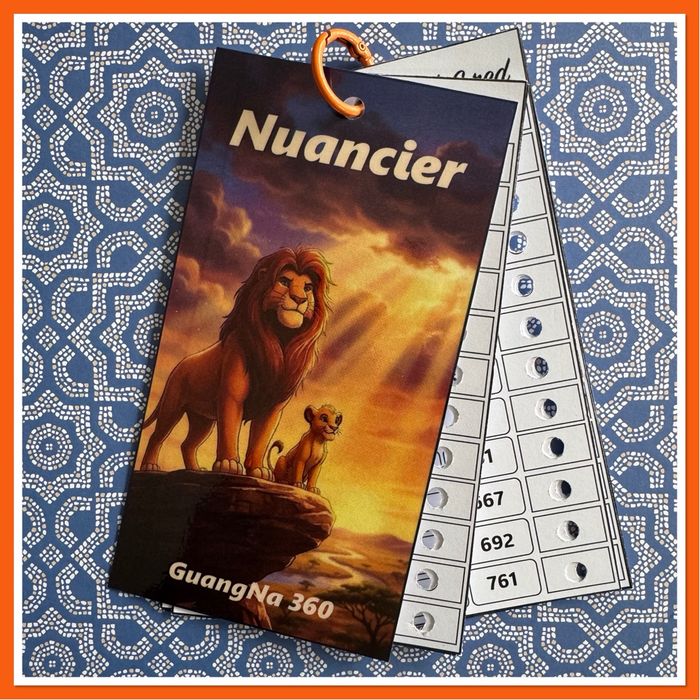 Nuancier guangna 360 numéroté