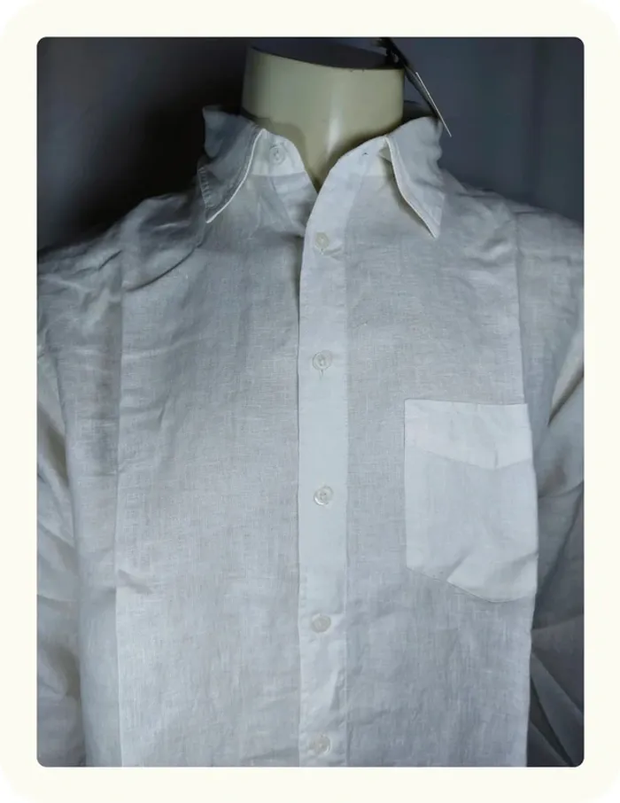 Chemise lin manches longues homme Harris Wilson neuve Taille L - photo numéro 3